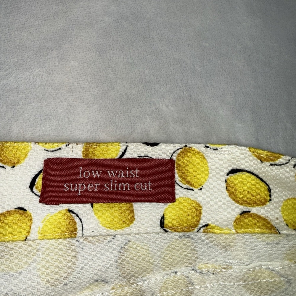 Marina Rinaldi Sport Textured Slim Crop Pant Womans 19 US 10 Lemon Print Cruise - Picture 6 of 12